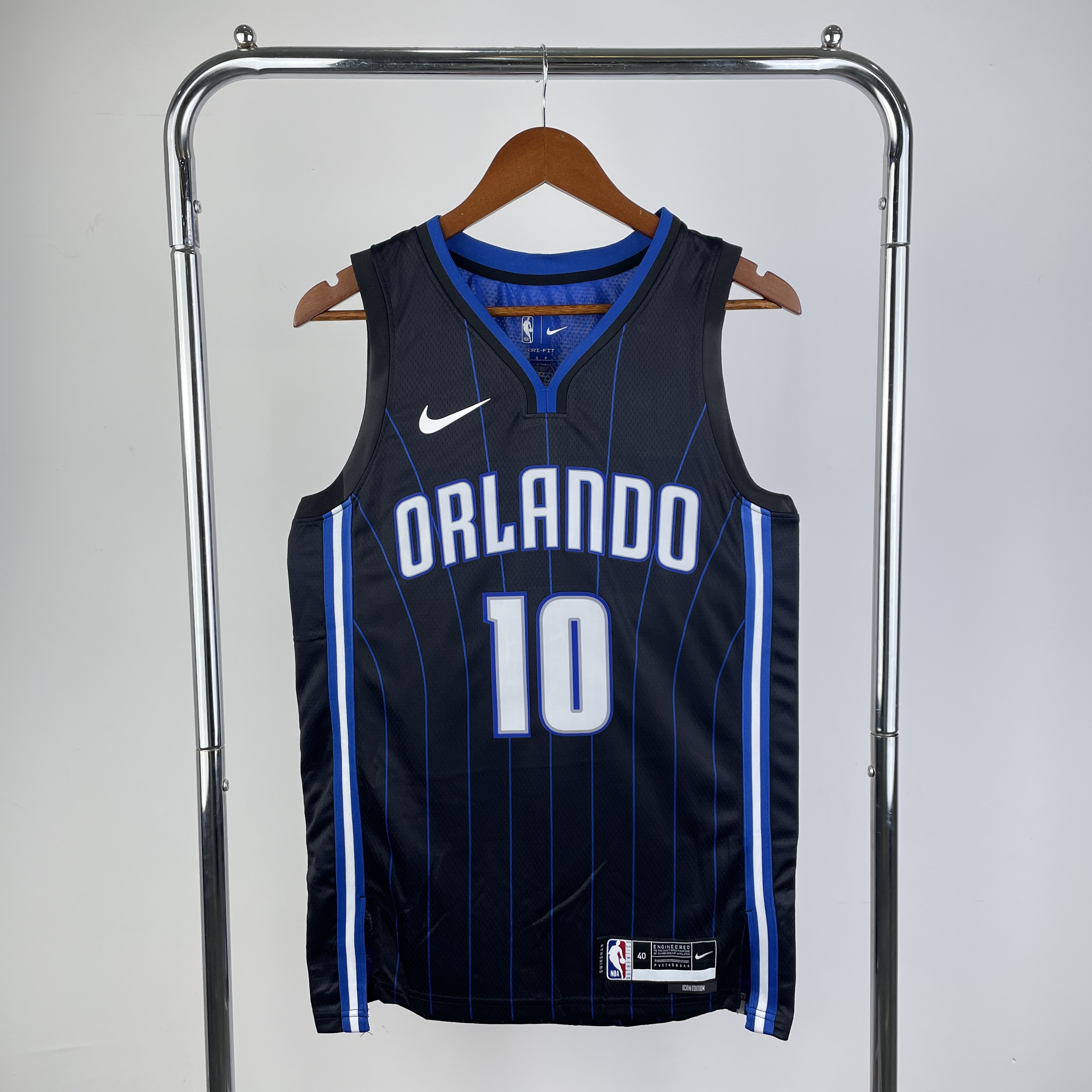Men Orlando Magic #10 Bol Bol Black Stripe Season Nike 2023 NBA Jersey->orlando magic->NBA Jersey